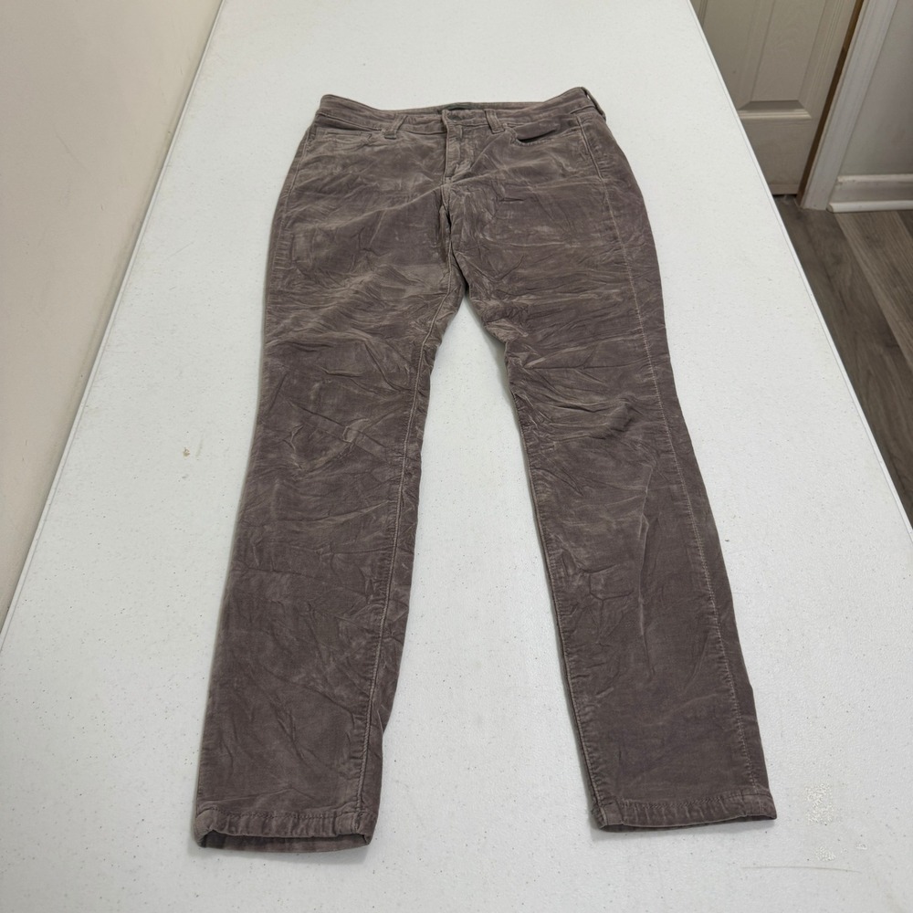 Joes Jeans The Icon Mid Rise Skinny Ankle Corduroy Pants Taupe Grey 28 RN106214